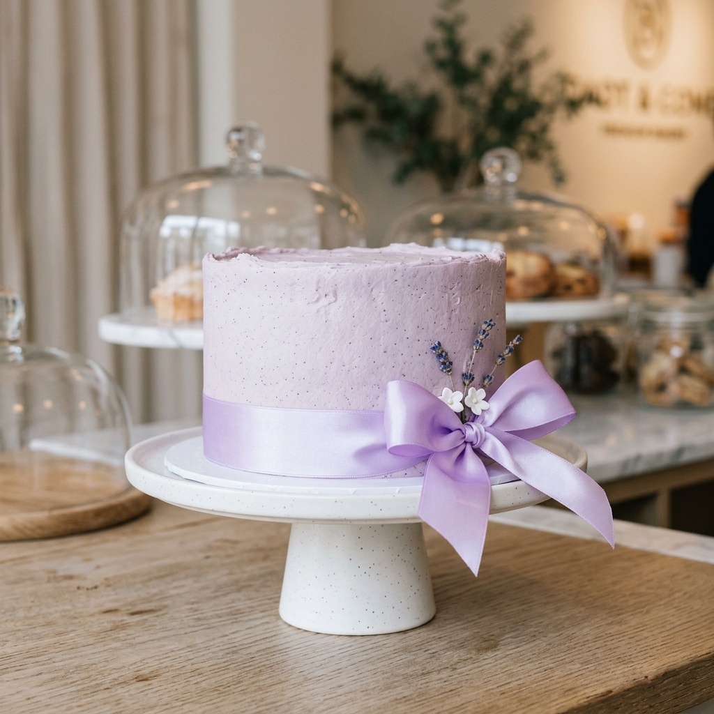Ribbon Lavender Cake